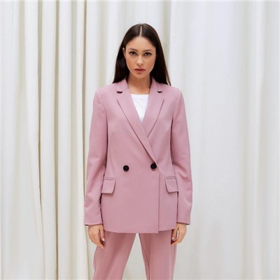 Пиджак женский двубортный MIST, размер 50, розовый