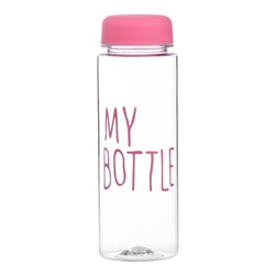 Бутылка для воды My bottle, 500 мл, 19×6 см, мешок в комплекте, МИКС