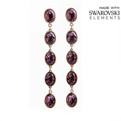 Серьги с кристаллами Swarovski