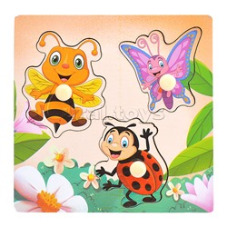 Пазл-вкладыш "Веселые насекомые"