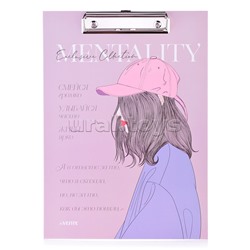 Клипборд "Mentality" A4 (225x315 мм) картон толщина 2 мм, матовая ламинация, индивидуальная упаковка