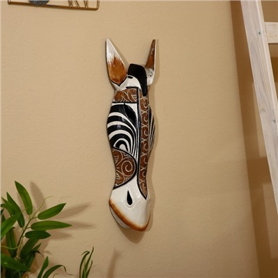 Маска «Зебра», 50 см, дерево албезия