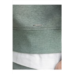 Свитшот свободный из петельчатого футера двухнитки с эластаном VILATTE, 1228122