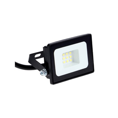 Прожектор светодиодный VKL Electric, 10 Вт, 1200 лм, 6500К, IP65, 220 В чёрный, свечение холодное белое
