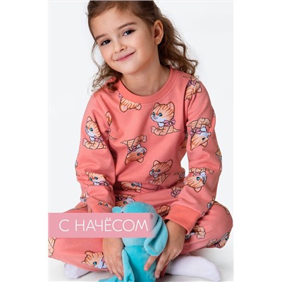 Пижама из футера с начесом для девочки Happyfox