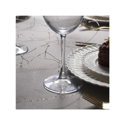 Гирлянда «Мишура» 10 м роса, IP20, серебристая нить, 200 LED, свечение мульти, 12 В