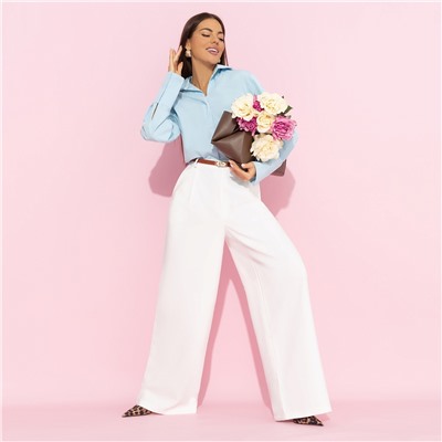 Брюки с защипами, Легкой походкой (white)