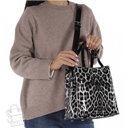 Сумка женская кожаная 98283 leopard black white Velina Fabbiano-Safenta
