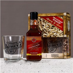 УЦЕНКА Набор «Первому во всём», гель для душа, 250 мл и стакан для виски