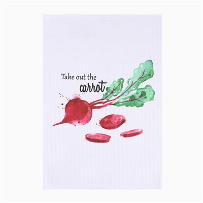 Набор кухонных полотенец «Доляна. Овощи», 40×60±3 см, 3 шт., 100% пэ