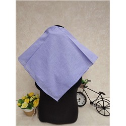 Платок косынка на голову и шею, хлопок, цвет светло сиреневый