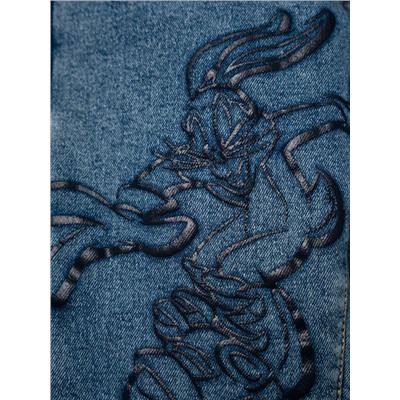 Брюки текстильные джинсовые утепленные флисом для мальчиков