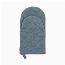 Варежка-прихватка «Этель» ECO turquoise, 15×28 см, 100% лён, 245 г/м²