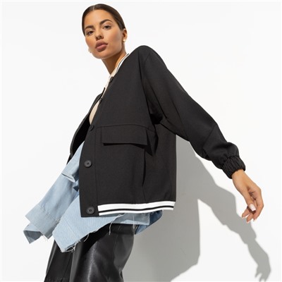 Бомбер с карманами, Бунтарка (black)