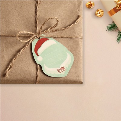 Шильдик новогодний на подарок «Крутой Дед Мороз», 5×7.5 см