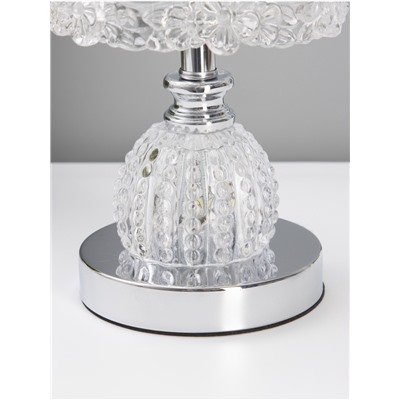 Светильник настольный RISALUX «Переливы», интерьерный, LED, 10 Вт, ночник 3 Вт, хром, 13.5×13.5×33 см