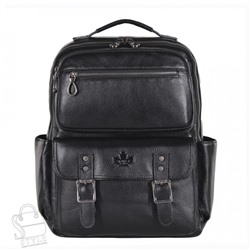 Рюкзак мужской кожаный 3926Z black Zinimsk
