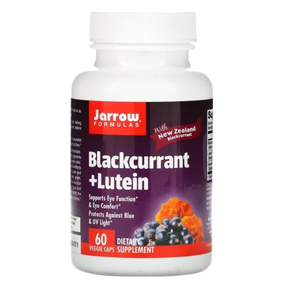 Jarrow Formulas, черная смородина + лютеин, 60 вегетарианских капсул