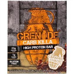 Grenade, Carb Killa, High Protein Bar, Caramel Chaos, 12 Bars, 2.12 oz (60 g) Each