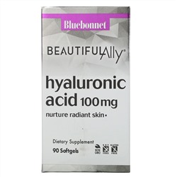 Bluebonnet Nutrition, Beautiful Ally, Hyaluronic Acid, 100 mg , 90 Softgels