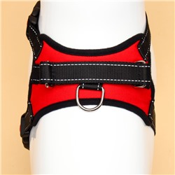 Шлейка К7 мягкая светоотражающая, размер S, ОГ 44-55 см, вес 5-9 кг, красная