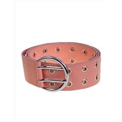 Ремень женский с люверсами из искусственной кожи, цвет  нежно розовый