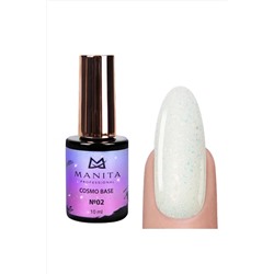 Manita Professional База для ногтей камуфлирующая с блестками №02 / Cosmo Base, 10 мл KRISTALLER, 1110305
