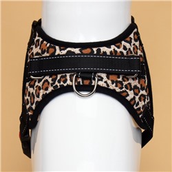Шлейка К7, размер М, ОГ 52-66 см, вес 9.5-17.5 кг, мягкая, светоотражающая, леопард