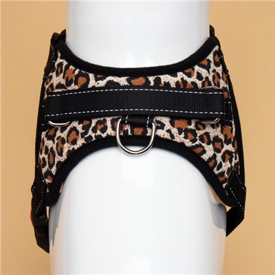 Шлейка К7 мягкая светоотражающая, размер М, ОГ 52-66 см, вес 9.5-17.5 кг, леопард