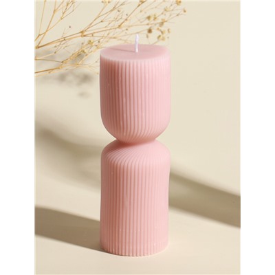 Свеча декоративная «Греция», нежно-персиковая, 6×6×18 см
