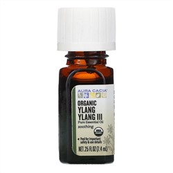 Aura Cacia, чистое эфирное масло, иланг-иланг III, 7,4 мл (0,25 жидк. унции)