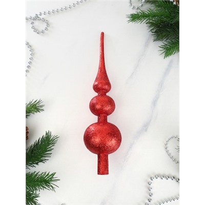 Верхушка на елку Пика 30 см красная / ZAF210137 /уп 100/220/