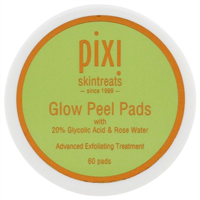 Pixi Beauty, Glow Peel Pads, улучшенное отшелушивающее средство, 60 дисков