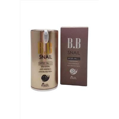 Ekel BB крем с экстрактом улитки для лица / BB Snail Cream SPF 21 Whitening Anti-Wrinkle Sun Protector 50+/PA (Pump), 50 мл KRISTALLER, 1108974