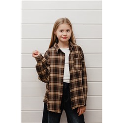 Рубашка подростковая коричневая