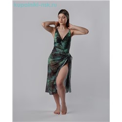 500-1 T Купальник сплошной с юбкой-парео (44-52)