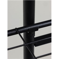 Подставка для цветов Greengo, 4 полки, 43×22×82 см, напольная, металл, чёрная