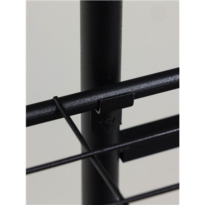 Подставка для цветов Greengo, 4 полки, 43×22×82 см, напольная, металл, чёрная