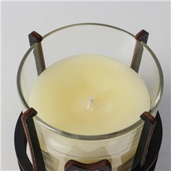 Свеча ароматическая в стакане на подставке Vanilla, 10×9.5 см, 150 г, ваниль