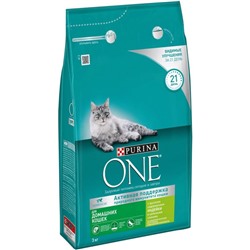 Сухой корм Purina One для домашних кошек, индейка/злаки, 3 кг