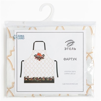 Фартук новогодний «Этель» Robin 60×70 см, 100% хлопок, саржа 190 г/м²
