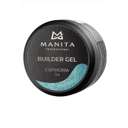 Manita Professional Гель моделирующий для ногтей с хлопьями юки / Builder Gel Euphoria №04, 15 мл KRISTALLER, 1221111