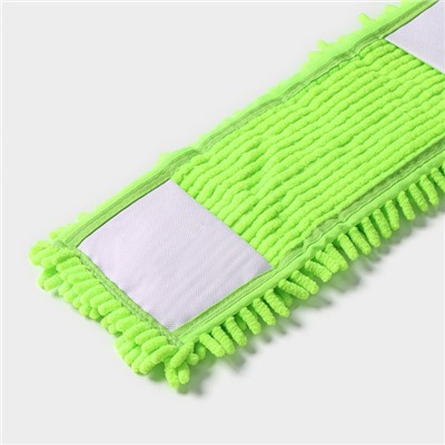 Насадка для плоской швабры «Доляна», 40×10 см, микрофибра букли, 80 г, зелёная
