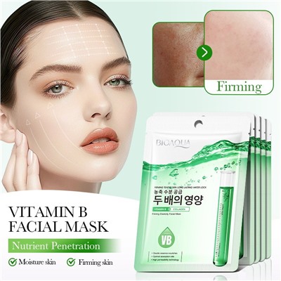 Тканевая маска для лица Витамином B + Коллаген BIOAQUA