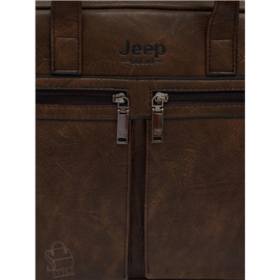 Портфель мужской 6677-3 coffee Jeep в Новосибирске