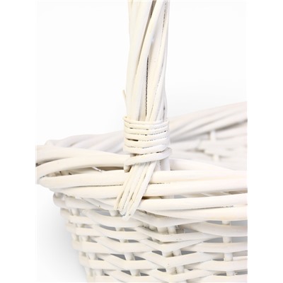 Корзина плетёная для хранения Folia, с ручкой, белая, набор 3 шт.