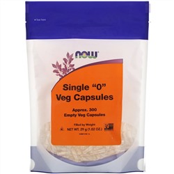 Now Foods, отдельные пустые вегетарианские капсулы, прибл. 300 пустых вегетарианских капсул