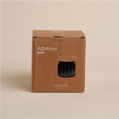 Банка для сыпучих продуктов SL Home «Афины», 1 л, 11×11.5 см, с деревянной крышкой. стекло, прозрачная
