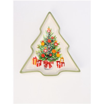 Блюдо новогоднее «Новогоднее настроение», 23×22×2 см, ручная работа