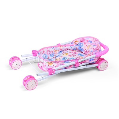 Коляска для кукол (металлическая, складная, прогулочная, цвет в ассортименте)